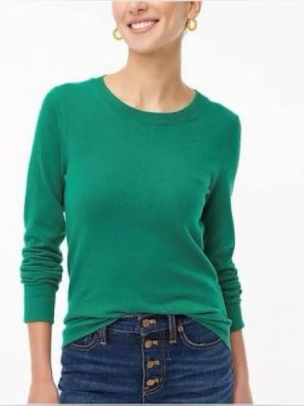 J. Crew Cotton-wool Blend Teddie Sweater Heritage Green XL #A2833